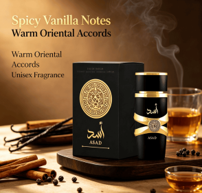 Arabian Style Warm Spicy Vanilla Scent Cologne, 3.4oz All Gender All-Day Long Wear Fragrance Mist