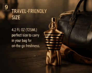 125ml/4.2oz Masculine Concentrated Cologne Spray Rich Herbal Aromatic Scent Shiny Gold Striped Torso Glass Bottle Premium Metal Gift Tin Long Wea
