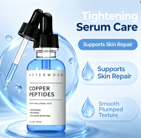 Copper Peptides Facial Serum Infused with Hyaluronic Acid, Daily Collagen Boost Skin Care Essence (Style: Facial Copper Peptide Essence)