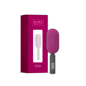 Self-Cleaning Hair Brush (Color: Purple Gray Rectangle Brush)
