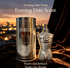 125ml Luxurious Woody Warm Cologne Spray, Extended Lasting Fragrance, Unique Sculpted Torso Bottle with Polished Silver Metal Gift Tin (Style: Neutral fragrance Fresh fragrance)