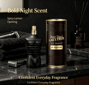 125ml/4.2oz Masculine Cologne Spray Spicy Lemon Scent Unique Striped Torso Glass Bottle Premium Dark Metal Gift Tin Long Lasting Daily Fragrance (Style: Men's fragrance Spicy lemon fragrance)